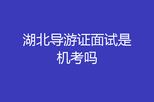 湖北导游证面试是机考吗