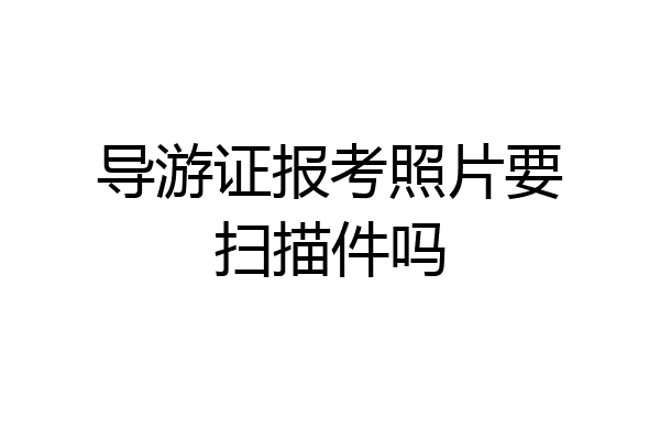 导游证报考照片要扫描件吗