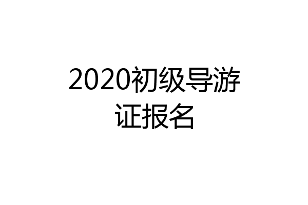 2020初级导游证报名