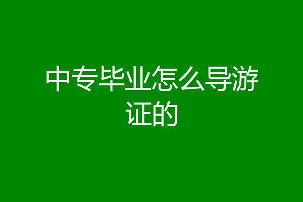 中专毕业怎么导游证的