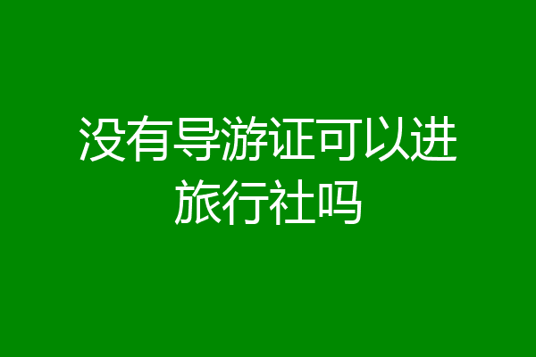 没有导游证可以进旅行社吗