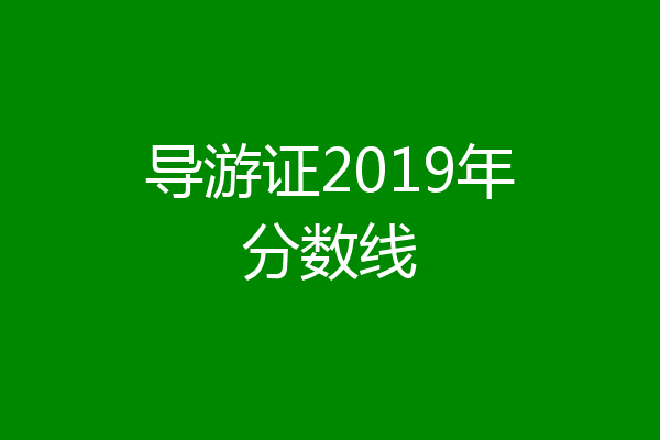 导游证2019年分数线