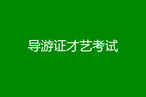 导游证才艺考试