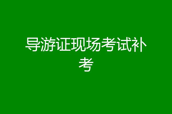 导游证现场考试补考