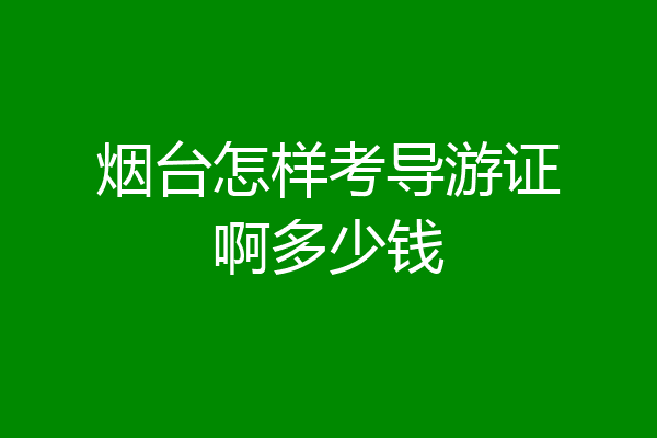 烟台怎样考导游证啊多少钱
