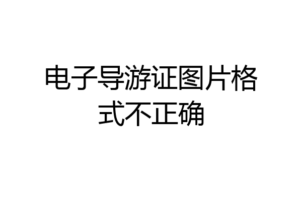 电子导游证图片格式不正确