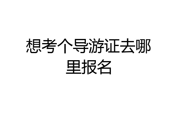 想考个导游证去哪里报名