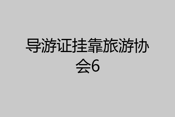 导游证挂靠旅游协会6