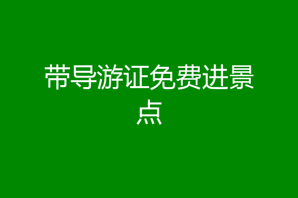 带导游证免费进景点