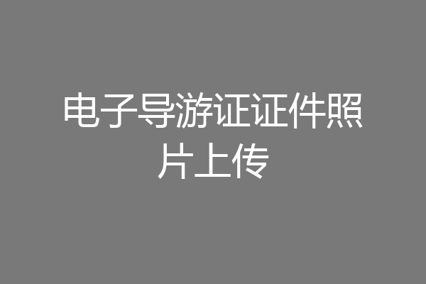 电子导游证证件照片上传