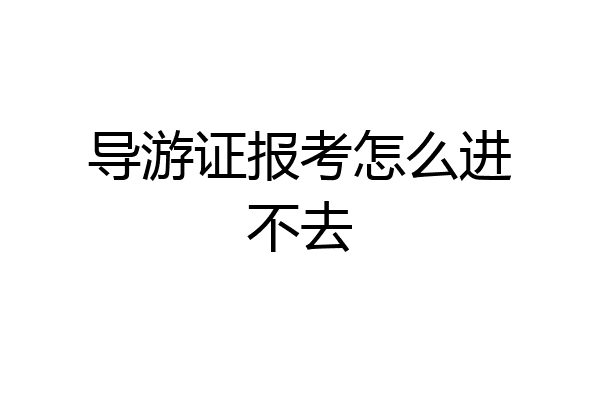 导游证报考怎么进不去