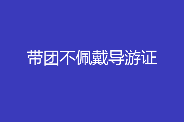 带团不佩戴导游证