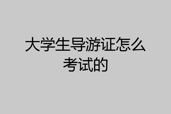 大学生导游证怎么考试的