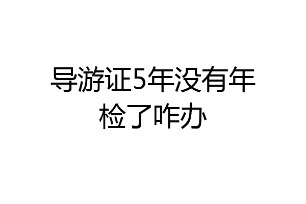 导游证5年没有年检了咋办