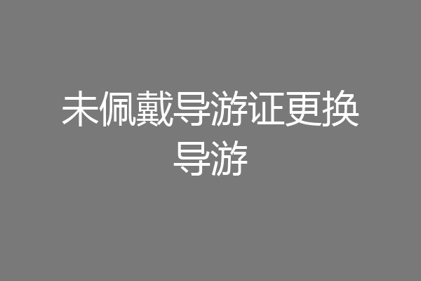 未佩戴导游证更换导游