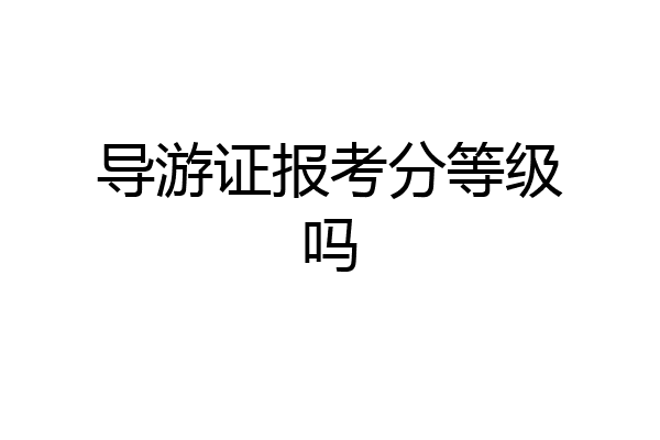 导游证报考分等级吗