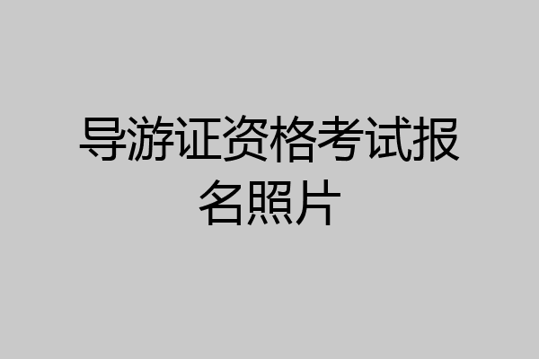 导游证资格考试报名照片