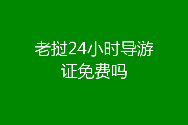 老挝24小时导游证免费吗