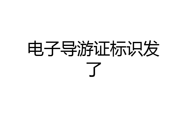 电子导游证标识发了