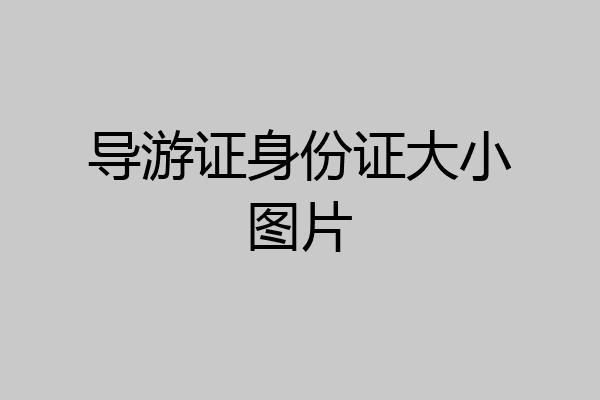 导游证身份证大小图片