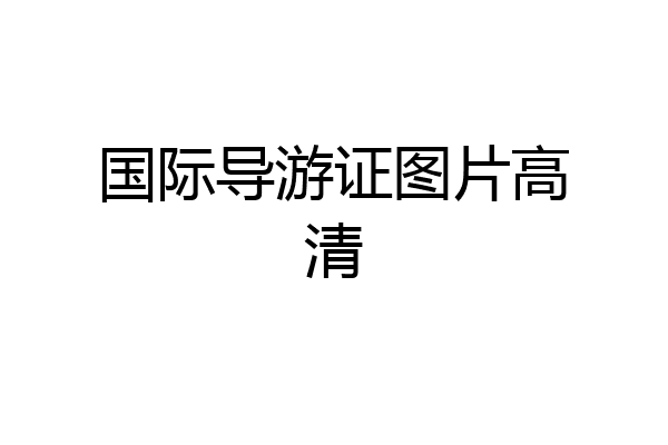 国际导游证图片高清