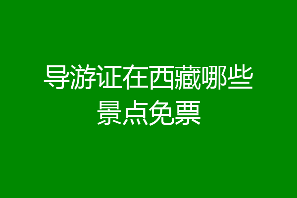 导游证在西藏哪些景点免票