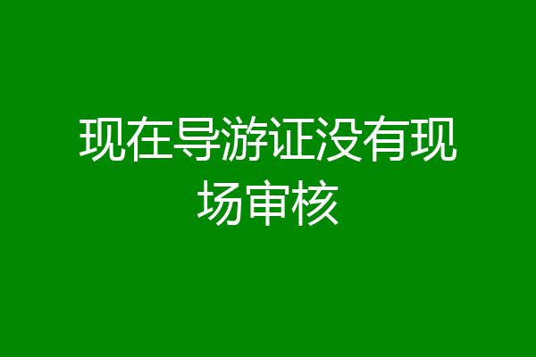 现在导游证没有现场审核
