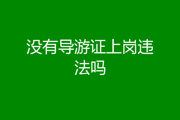 没有导游证上岗违法吗