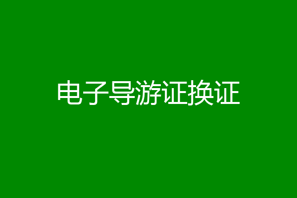 电子导游证换证