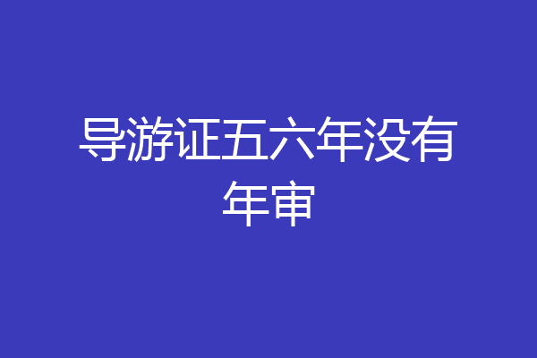 导游证五六年没有年审