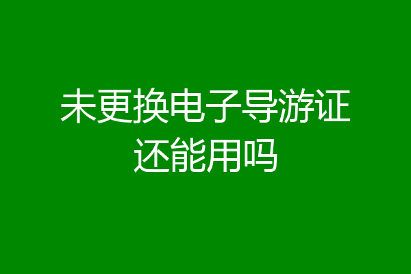 未更换电子导游证还能用吗