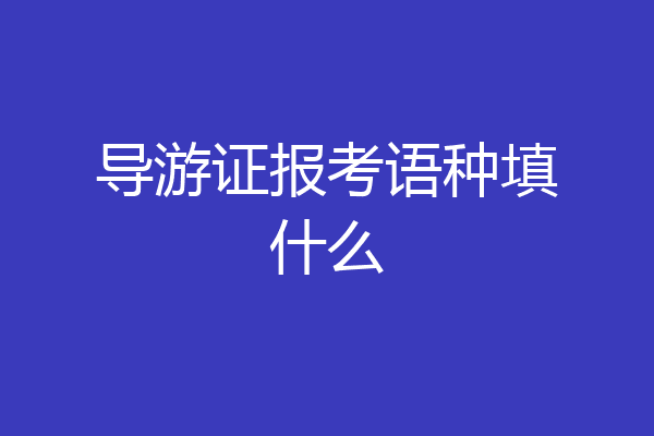 导游证报考语种填什么