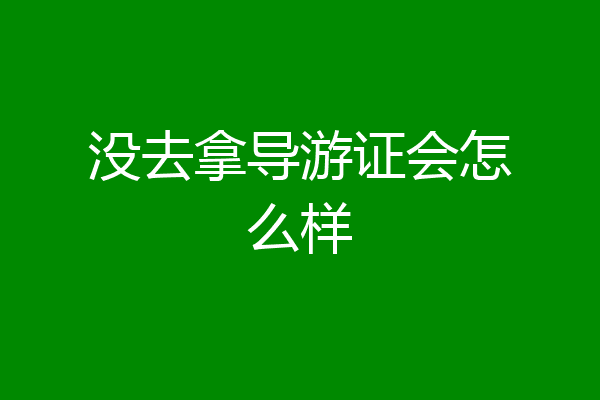 没去拿导游证会怎么样