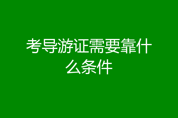 考导游证需要靠什么条件