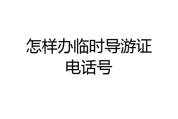 怎样办临时导游证电话号