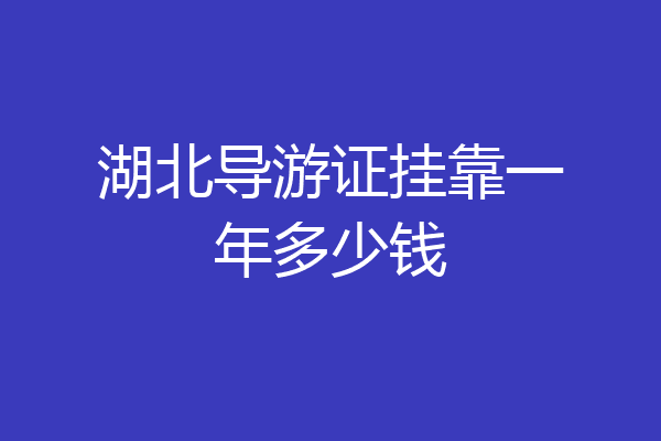 湖北导游证挂靠一年多少钱