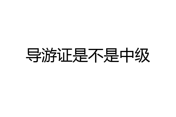 导游证是不是中级