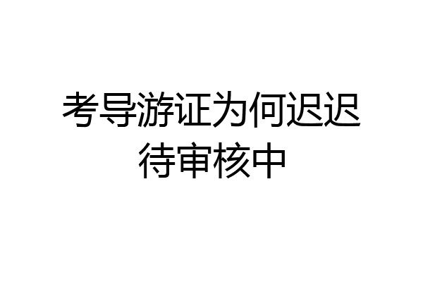 考导游证为何迟迟待审核中