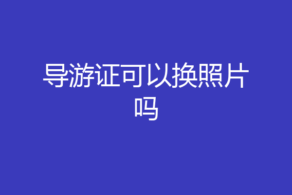 导游证可以换照片吗