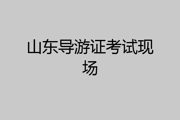 山东导游证考试现场