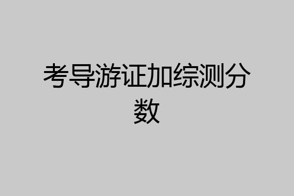 考导游证加综测分数