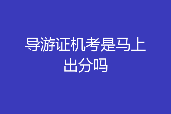 导游证机考是马上出分吗