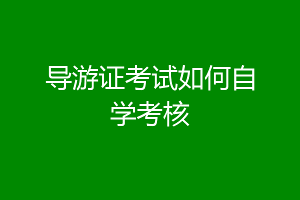 导游证考试如何自学考核