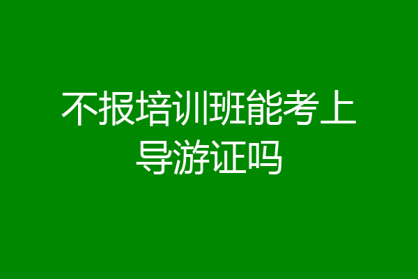 不报培训班能考上导游证吗