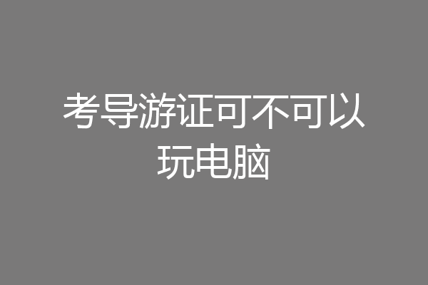 考导游证可不可以玩电脑