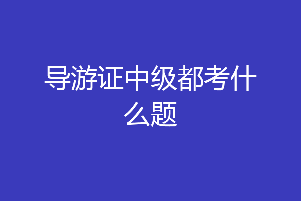 导游证中级都考什么题