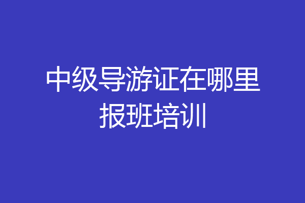 中级导游证在哪里报班培训