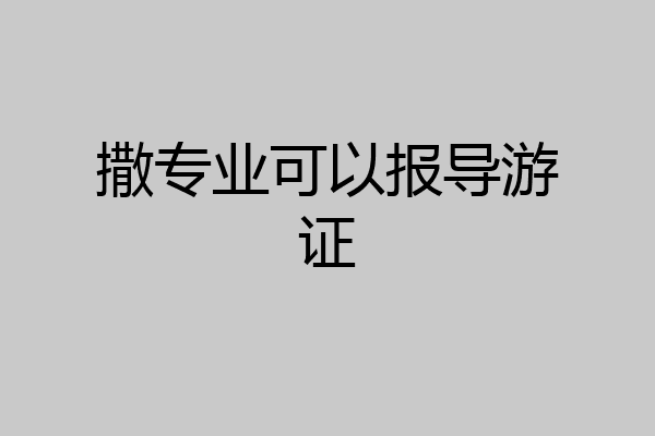 撒专业可以报导游证