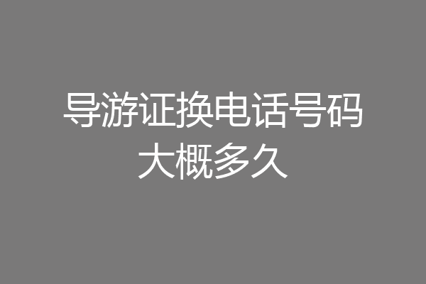 导游证换电话号码大概多久