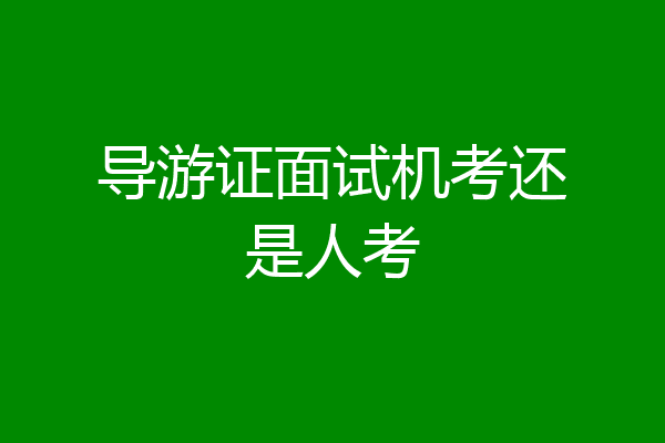 导游证面试机考还是人考